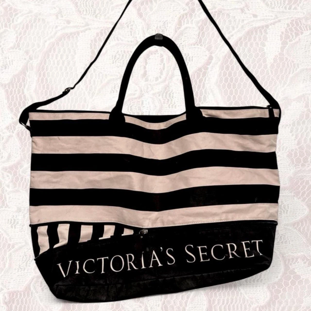 Victoria's Secret Striped Tote Bag