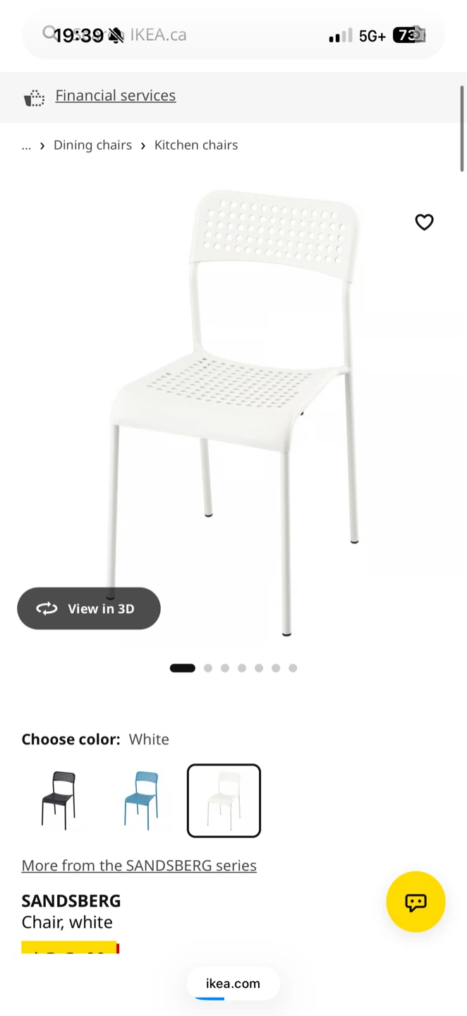 The chair for sale