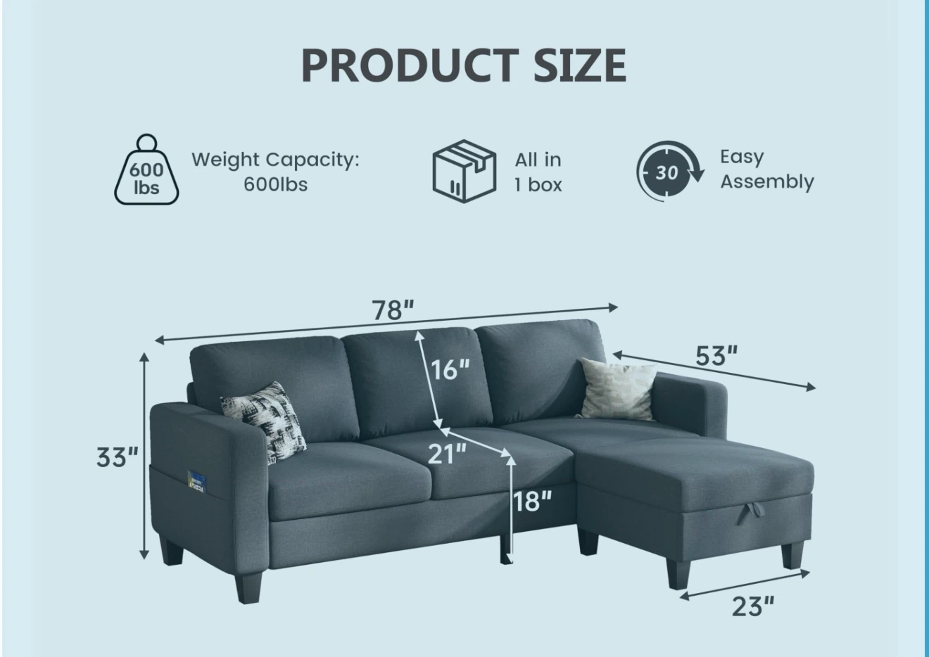 Grey Sofa - photo 4