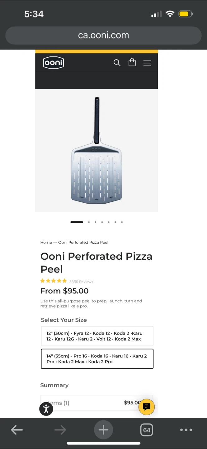 Ooni 14" Perforated Pizza Peel - photo 2