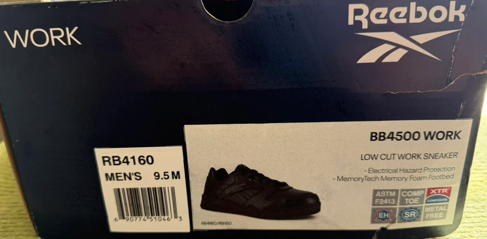 Reebok BB4500 Work Men's Size 9.5 Low Cut Sneaker