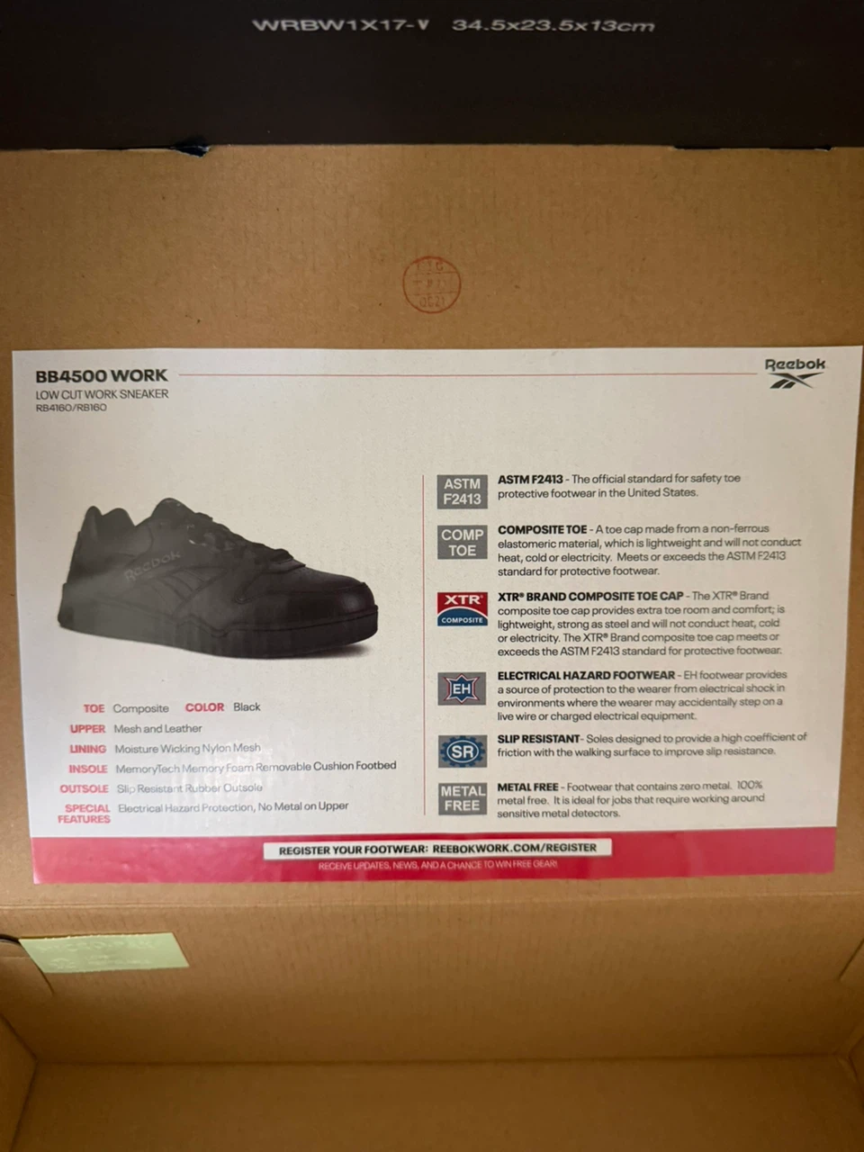 Reebok BB4500 Work Men's Size 9.5 Low Cut Sneaker - photo 3