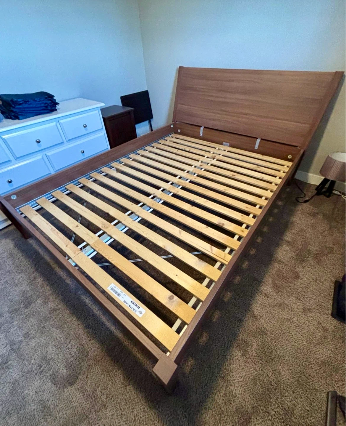 IKEA Queen bed frame in brown colour
