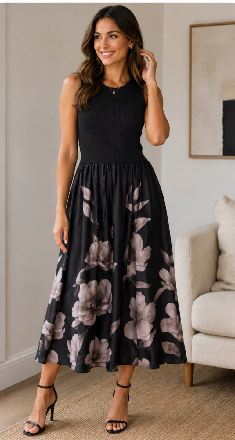 Taylor Sleeveless Floral Dress