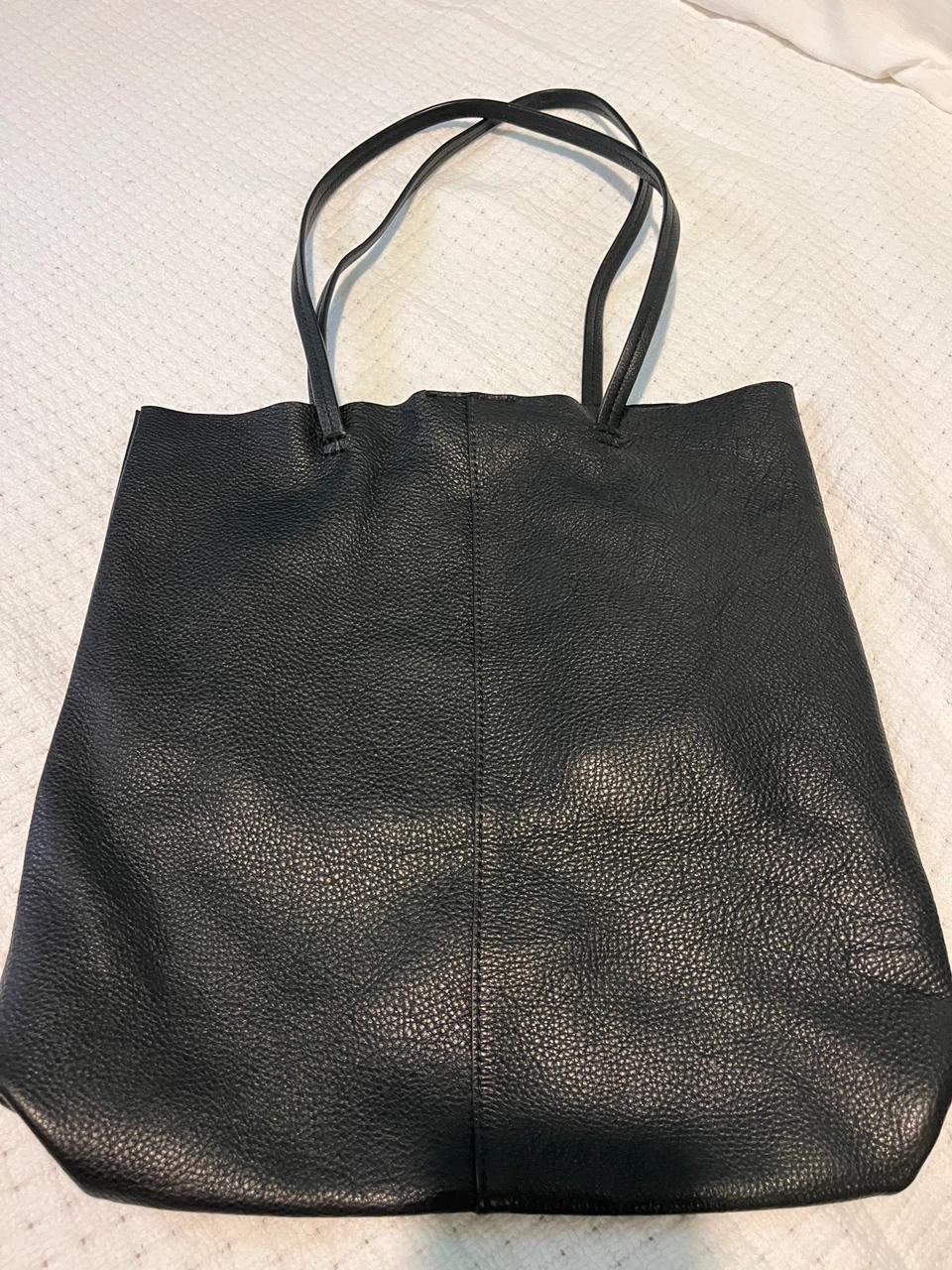 Banana Republic Black Cow Leather Tote Bag