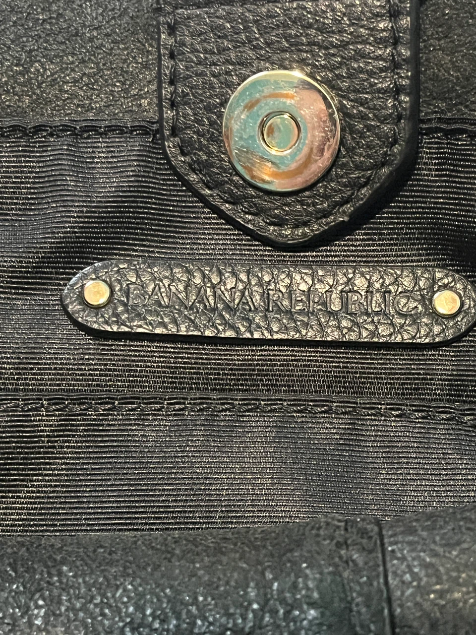Banana Republic Black Cow Leather Tote Bag - photo 2