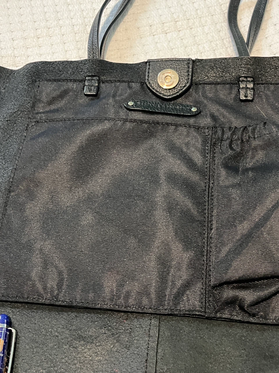Banana Republic Black Cow Leather Tote Bag - photo 3