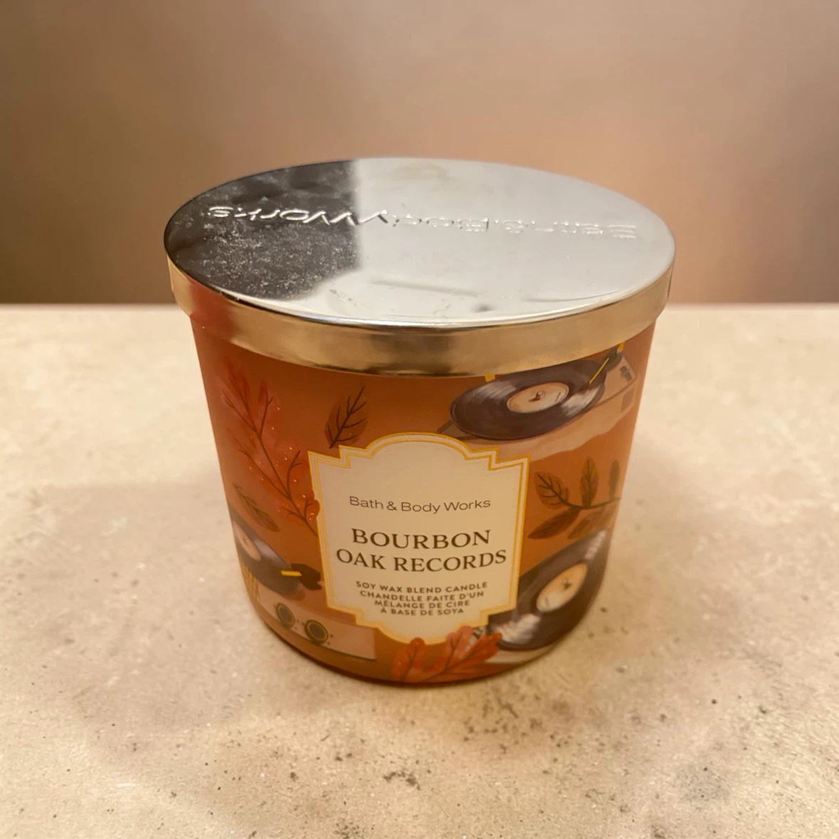 Bath & Body Works Bourbon Oak Records Candle