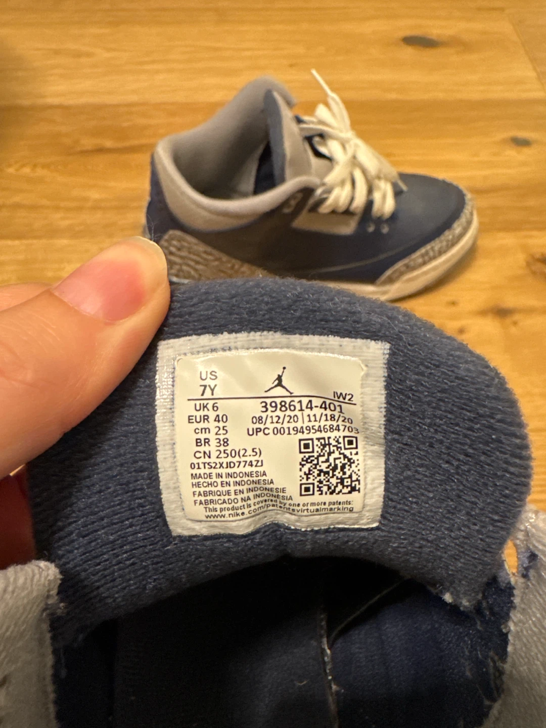 Jordan 3 Retro GS “Georgetown” in 7Y (EUR 40) - photo 3