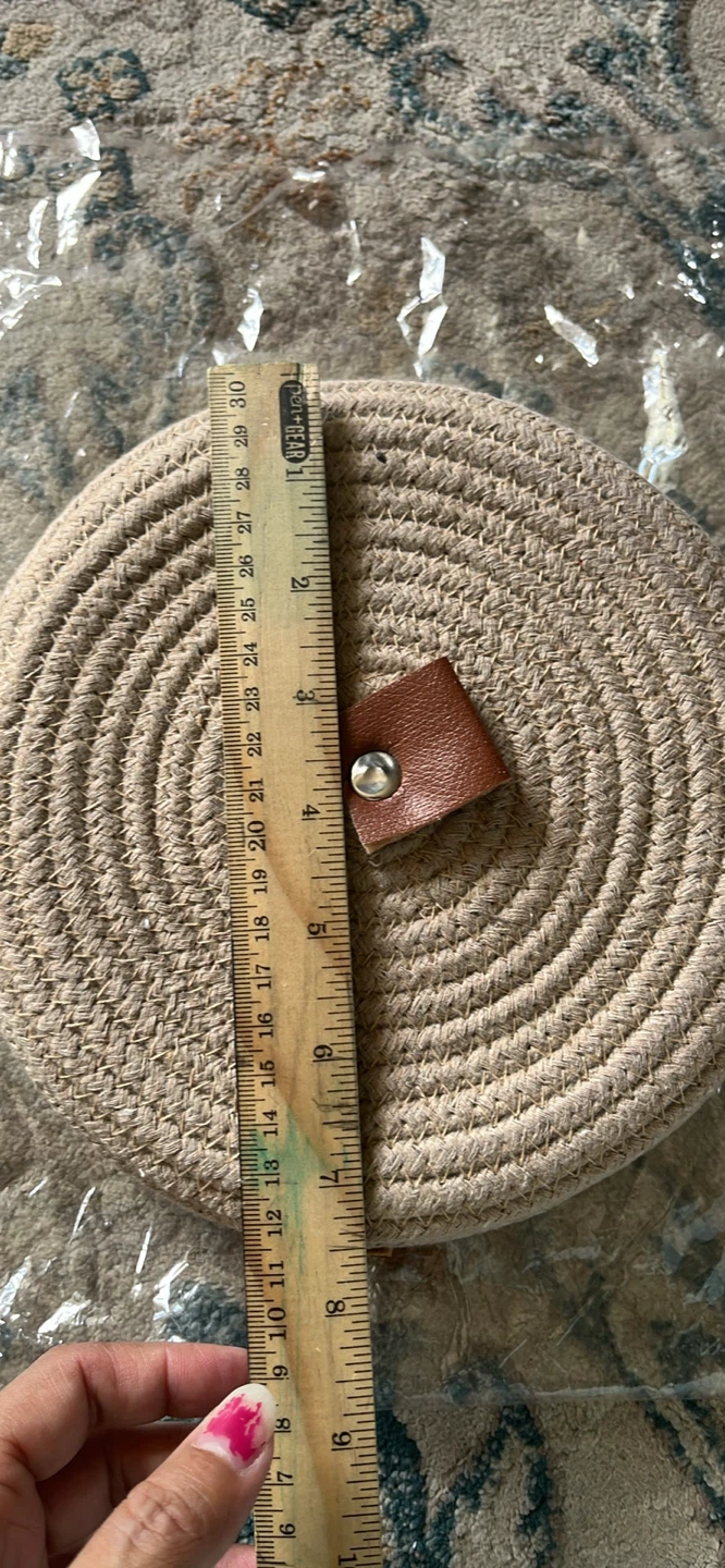Set of 5 Rope Baskets with Leather Accents - photo 3