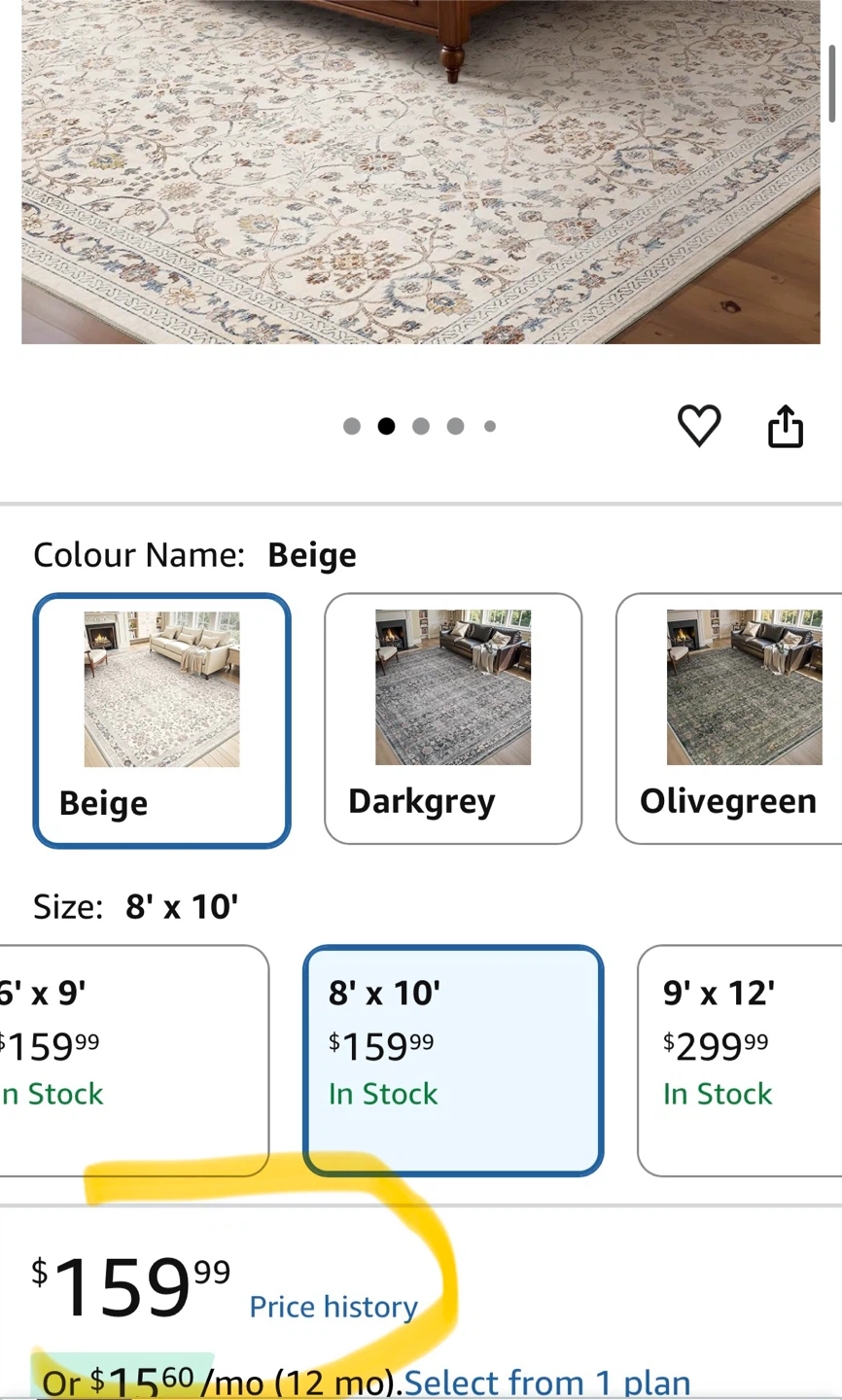 Beige Area Rug - 8' x 10' - photo 2