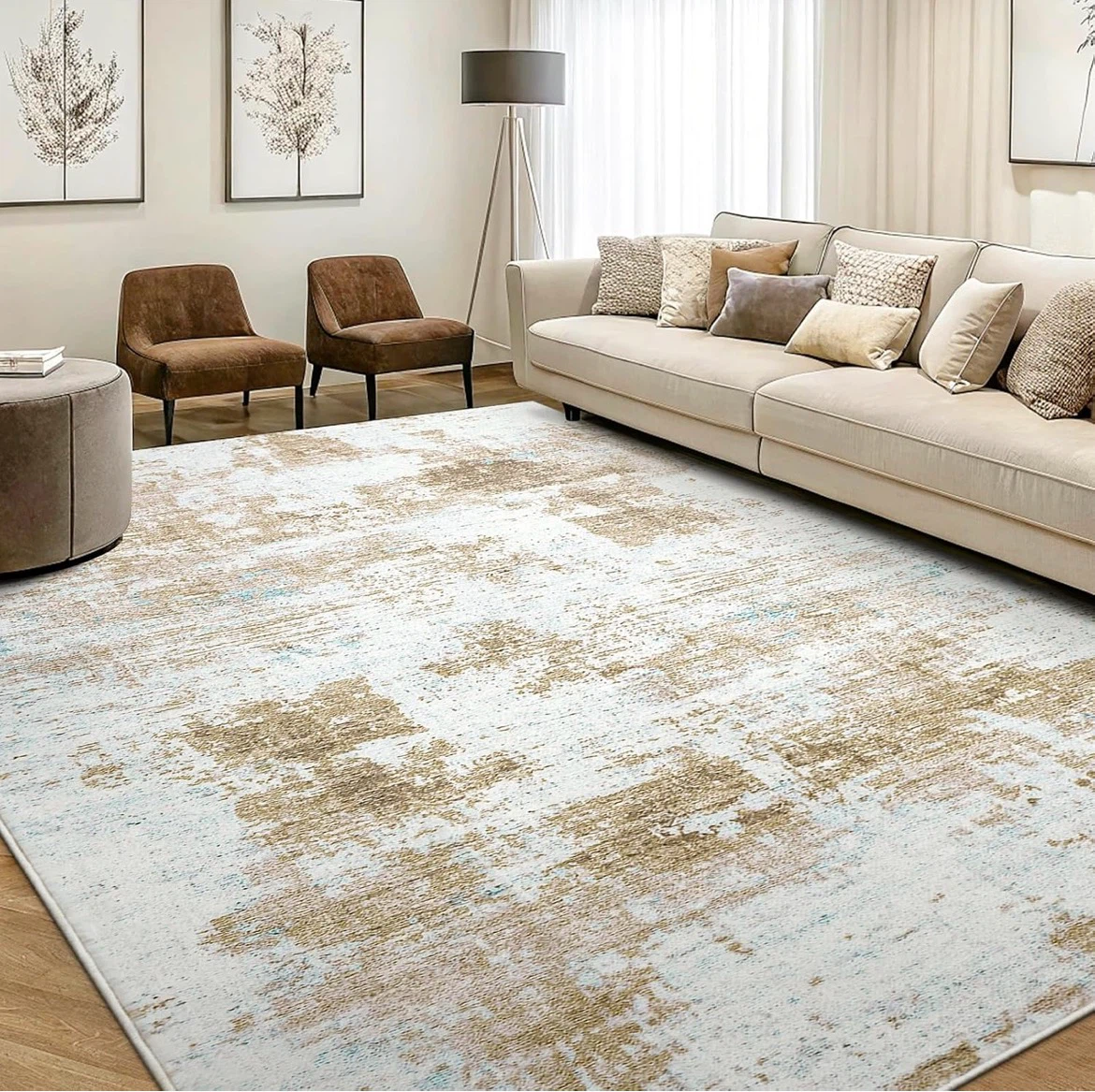 Machine Washable Area Rug with Soft Surface