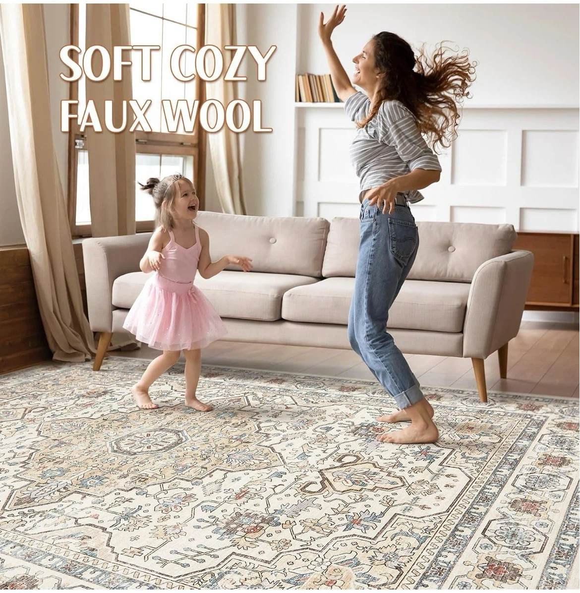 Soft Cozy Faux Wool Area Rug - photo 3