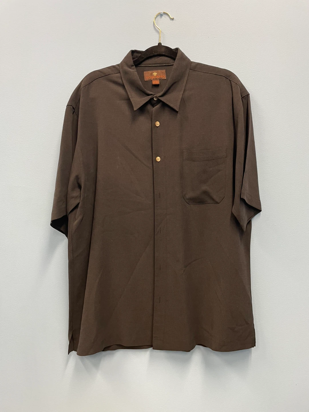 Brown Short Sleeve Button Up Shirt - photo 2