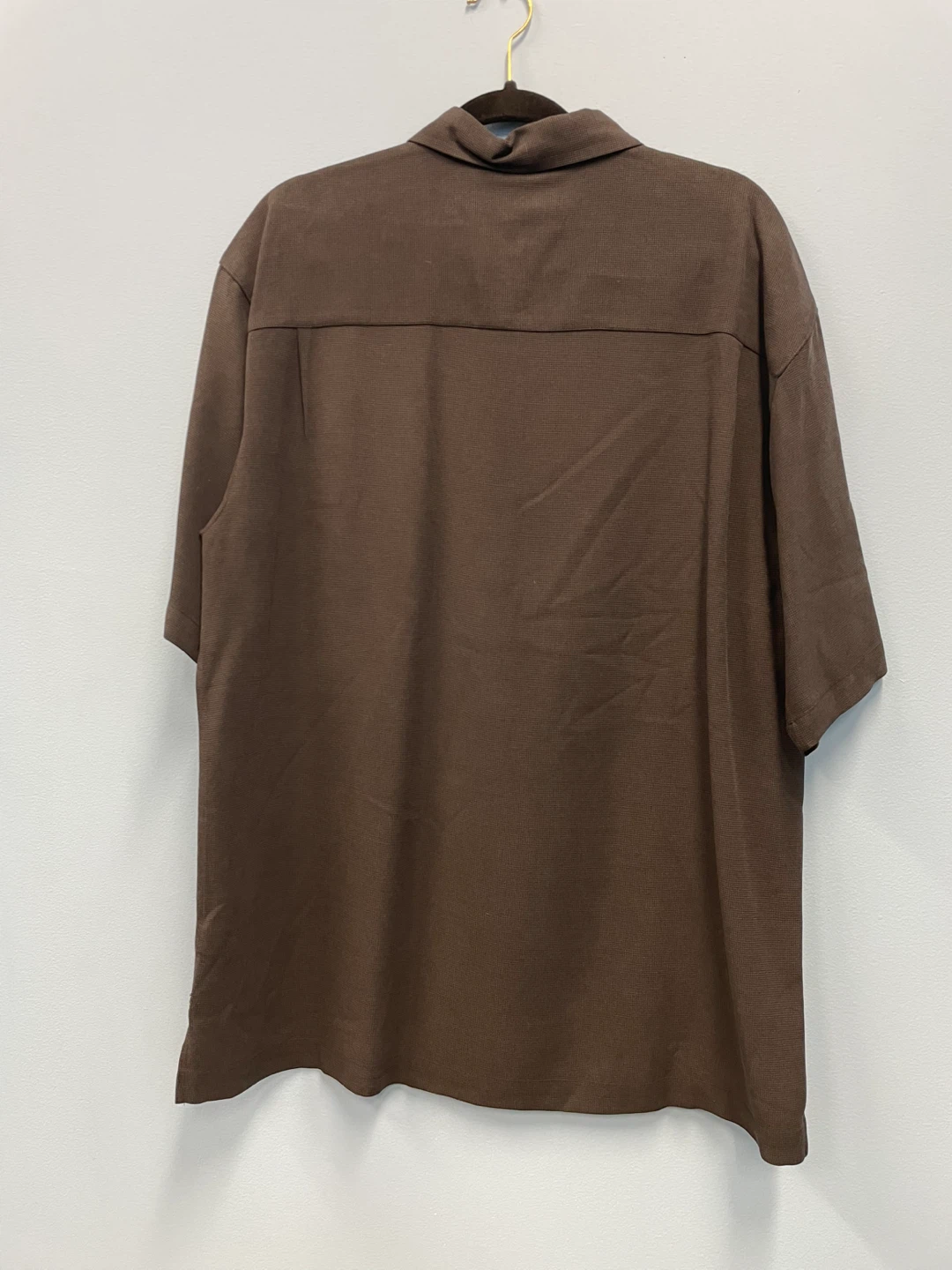 Brown Short Sleeve Button Up Shirt - photo 3
