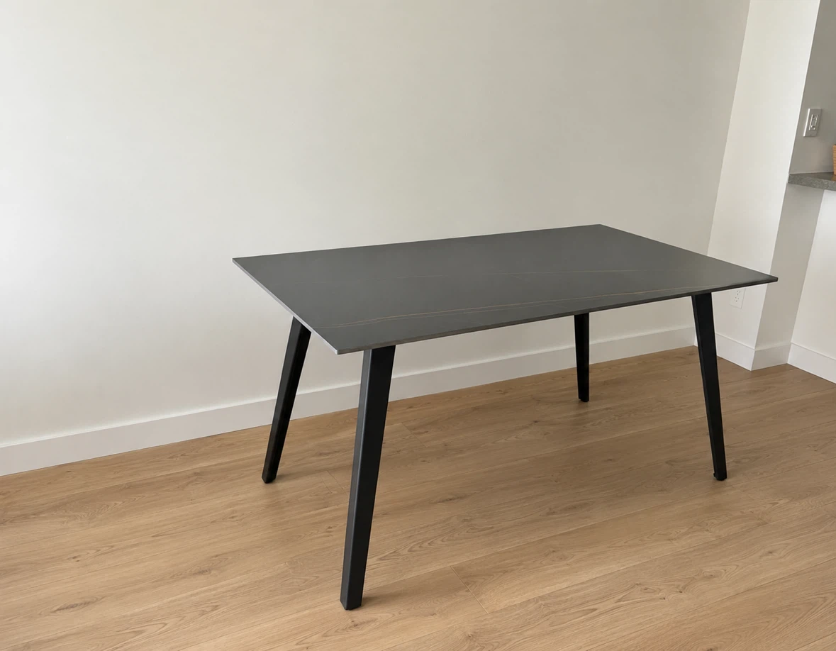 Modern Dark Grey Dining Table