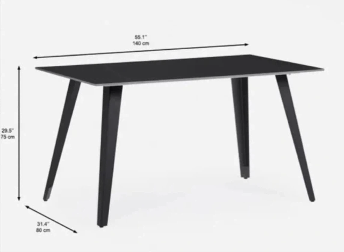 Modern Dark Grey Dining Table - photo 2
