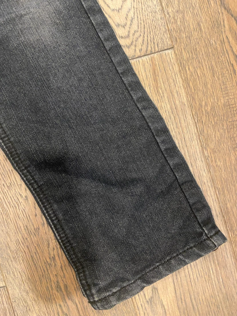 EUC: Boys MOTO JEANS Adjustable Waist Black Denim Pants  7/8 - photo 2