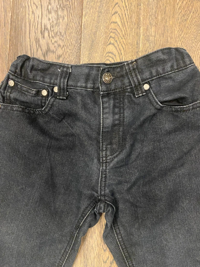 EUC: Boys MOTO JEANS Adjustable Waist Black Denim Pants  7/8 - photo 4