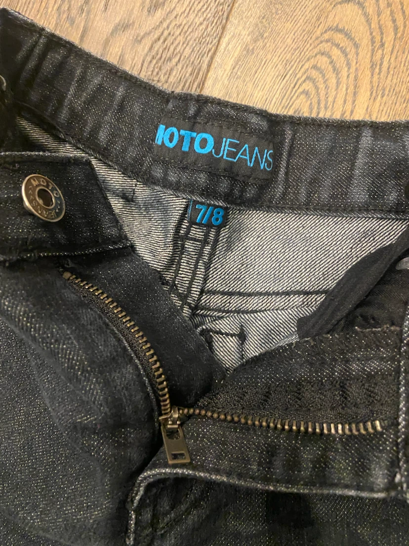 EUC: Boys MOTO JEANS Adjustable Waist Black Denim Pants  7/8 - photo 5