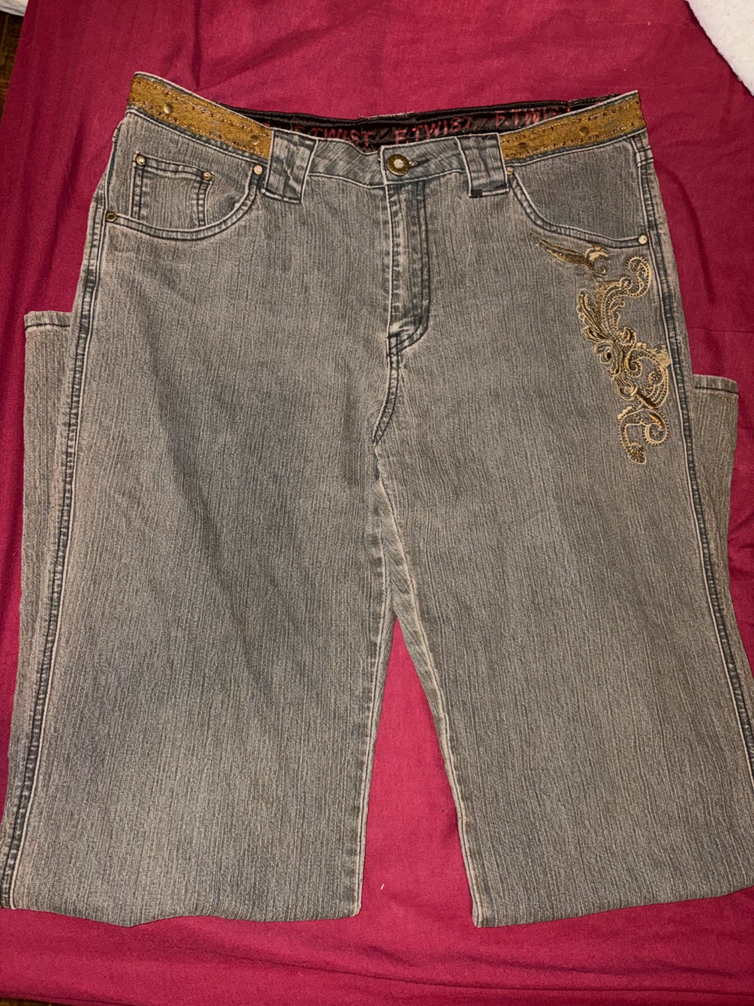 French Twist Embroidered Jeans
