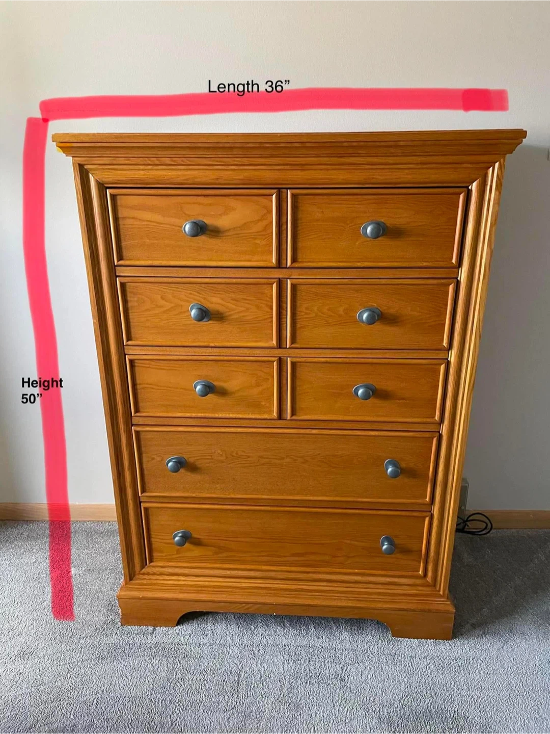 Wood dresser with mirror and matching chest - photo 3