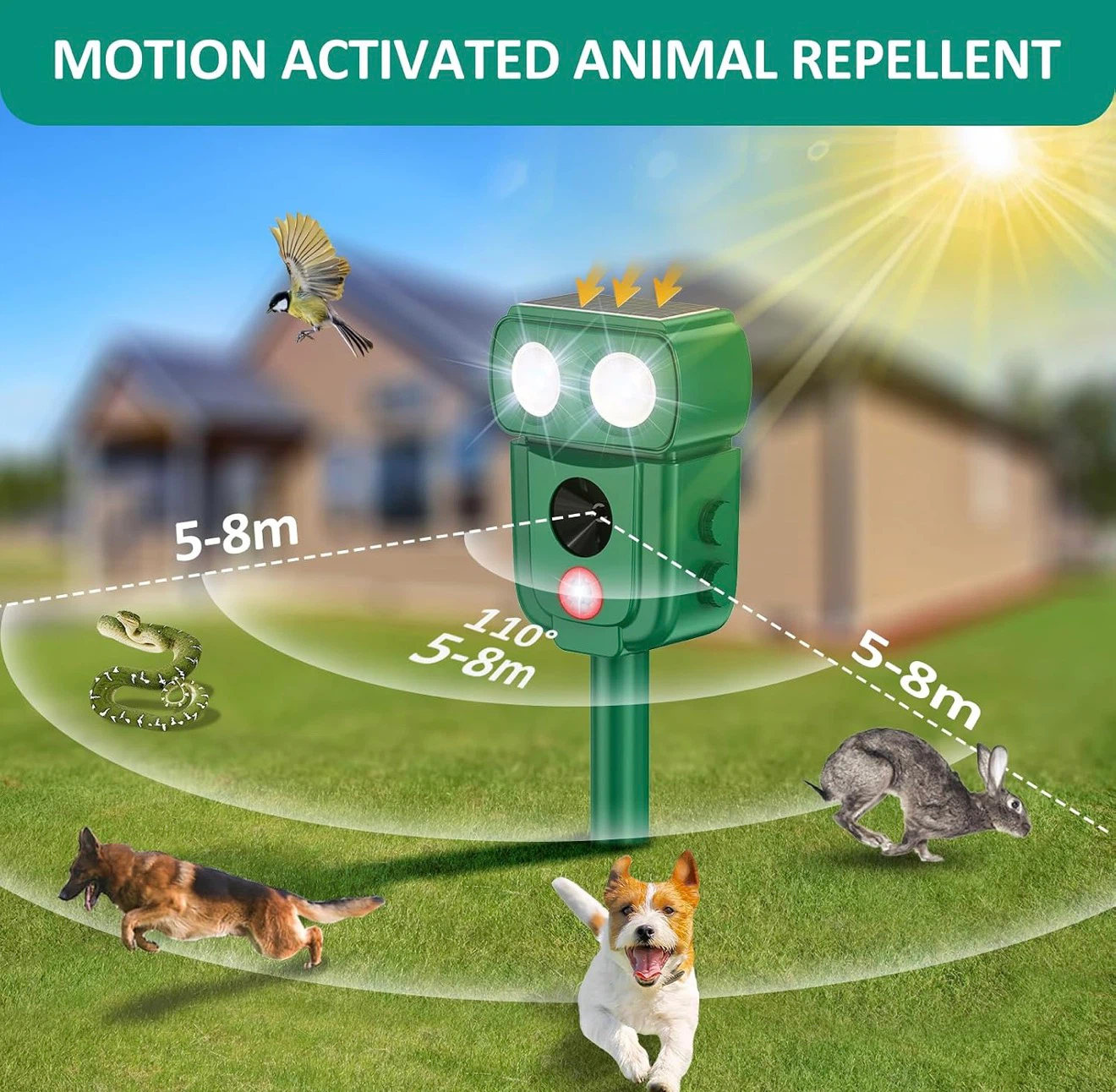 Motion Activated Solar Animal Repellent - photo 4