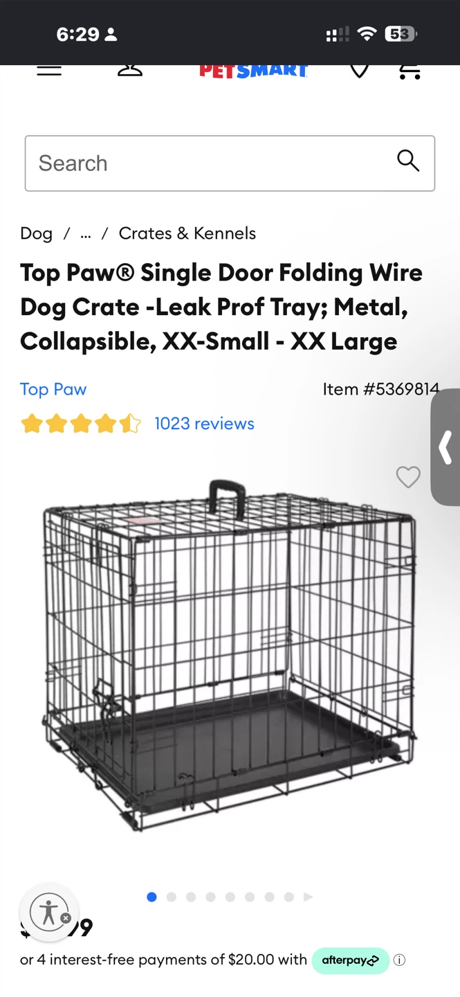 Top Paw Folding Wire Dog Crate - XX-Small