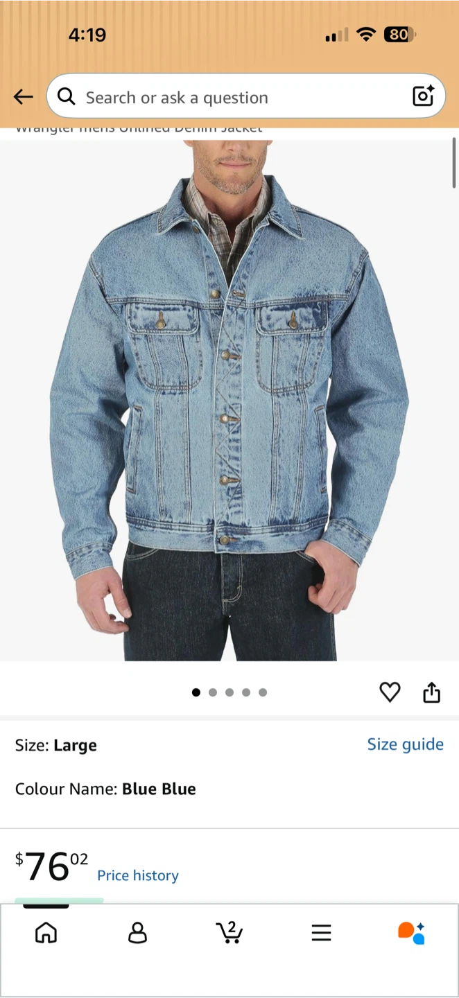 Wrangler Men's Denim Jacket XL - photo 3