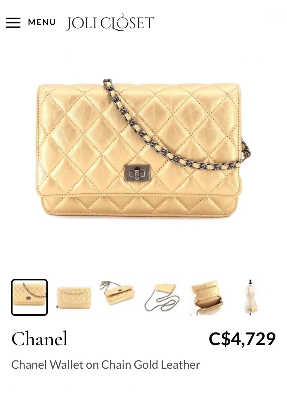 Chanel 2.55 wallet on chain - photo 2