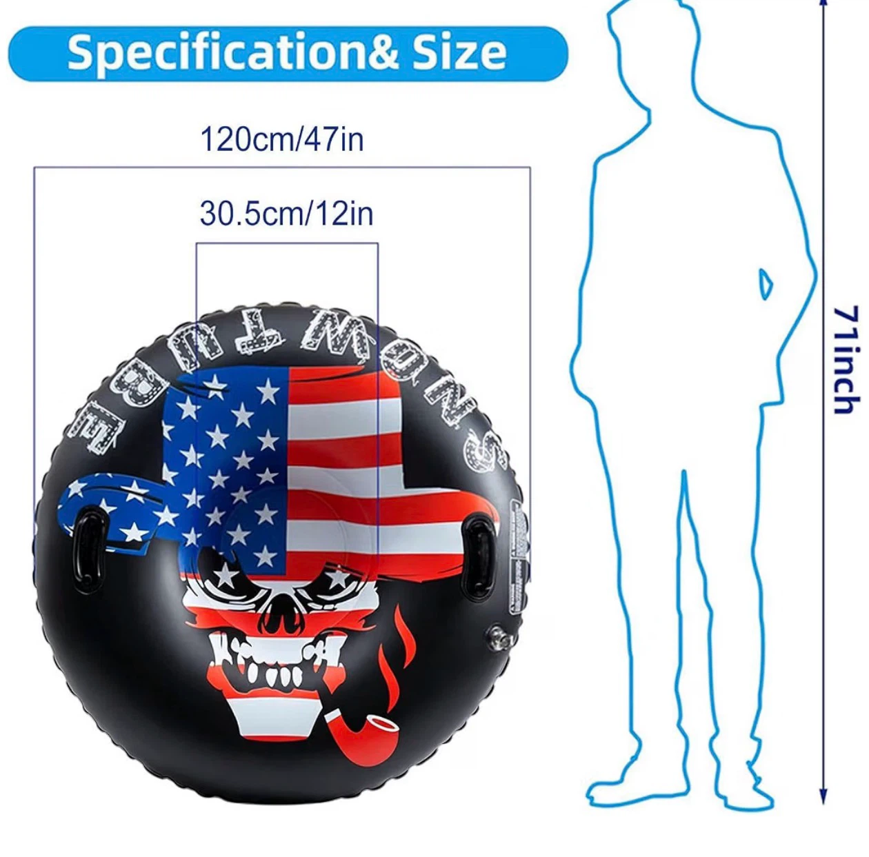 Inflatable Snow Tube - 47 inch - photo 3