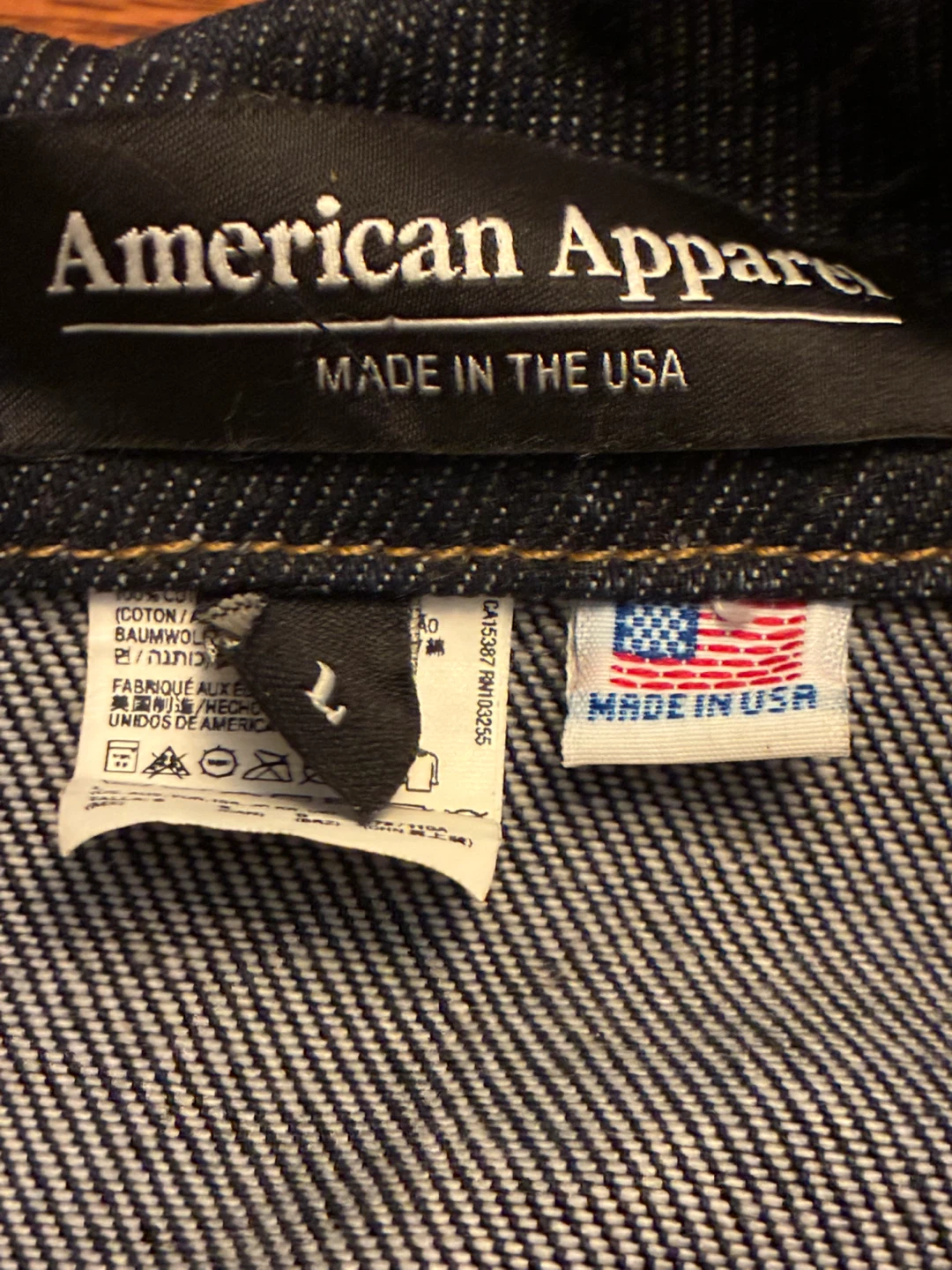 $45 Mens jean denim jacket American  Apparel  – Size M/L - photo 2