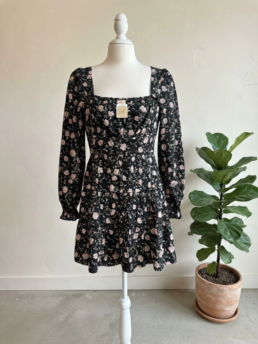 Floral Square Neck Mini Dress - photo 2