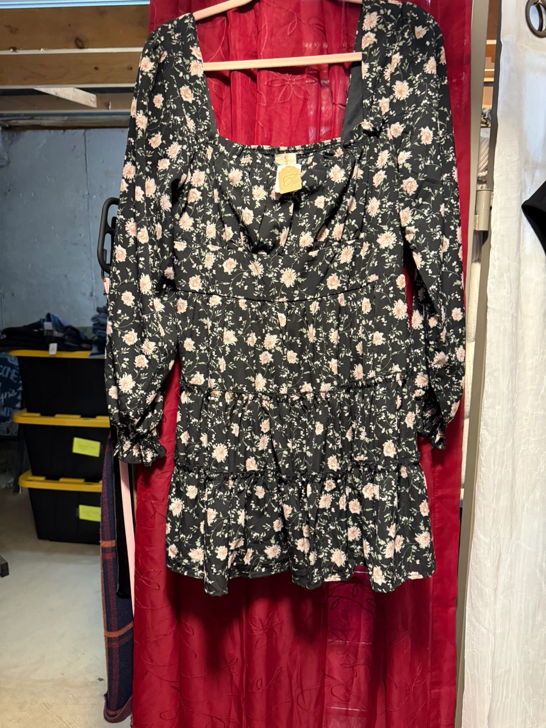 Floral Square Neck Mini Dress - photo 3
