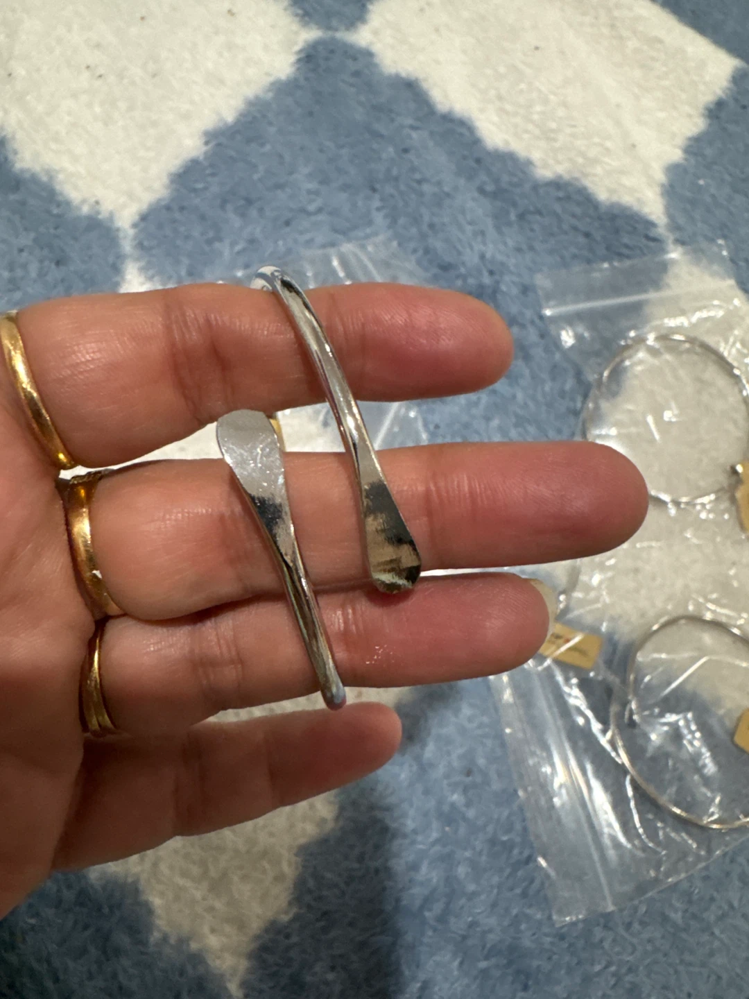 Silver Tone Bangles - photo 2