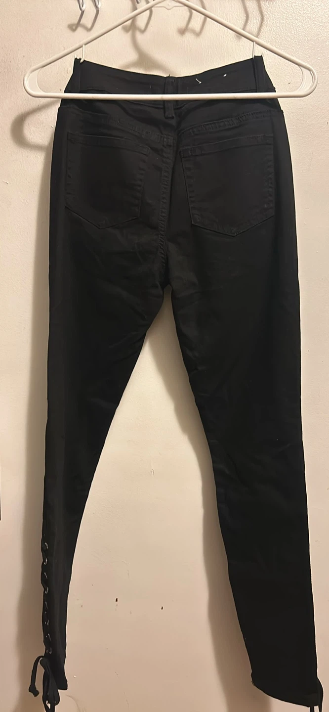 Ardene Black Lace-Up Jeans - photo 4