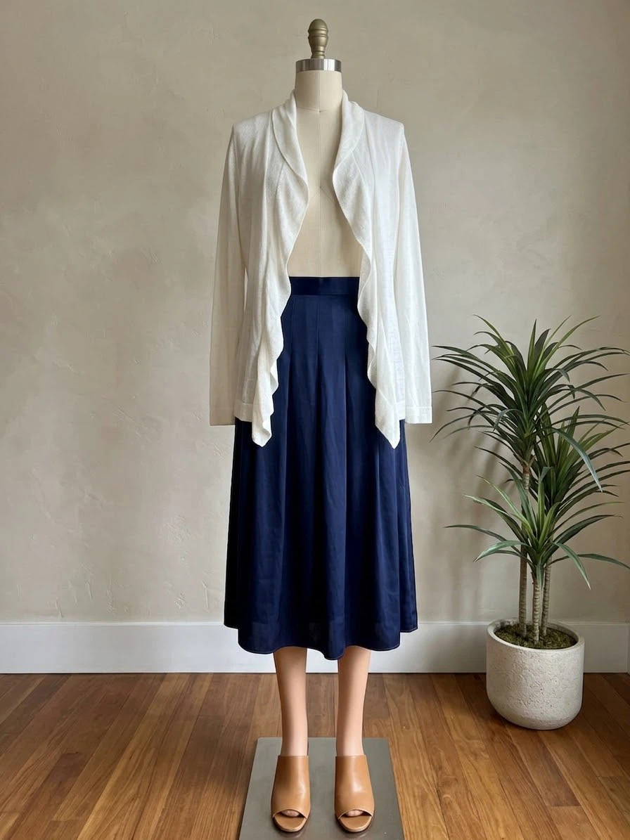 Jones New York Collection Cardigan Sweater - White - Size M