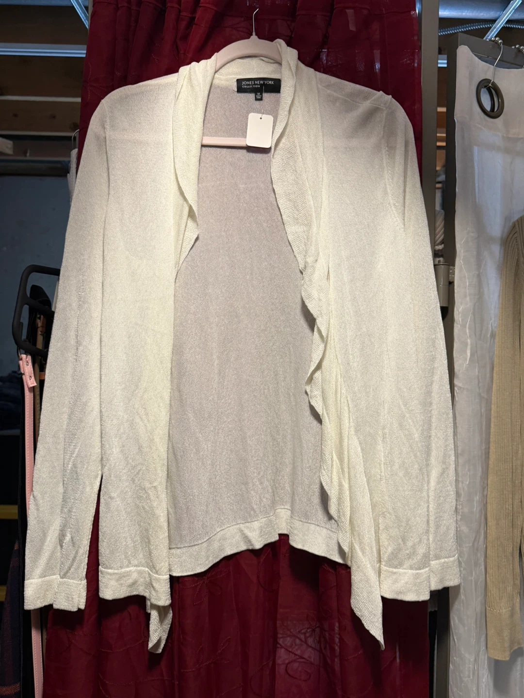 Jones New York Collection Cardigan Sweater - White - Size M - photo 2