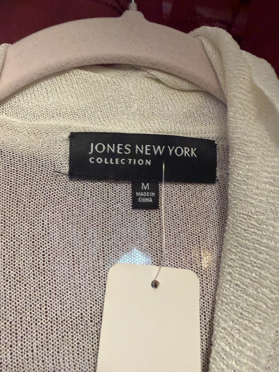 Jones New York Collection Cardigan Sweater - White - Size M - photo 3