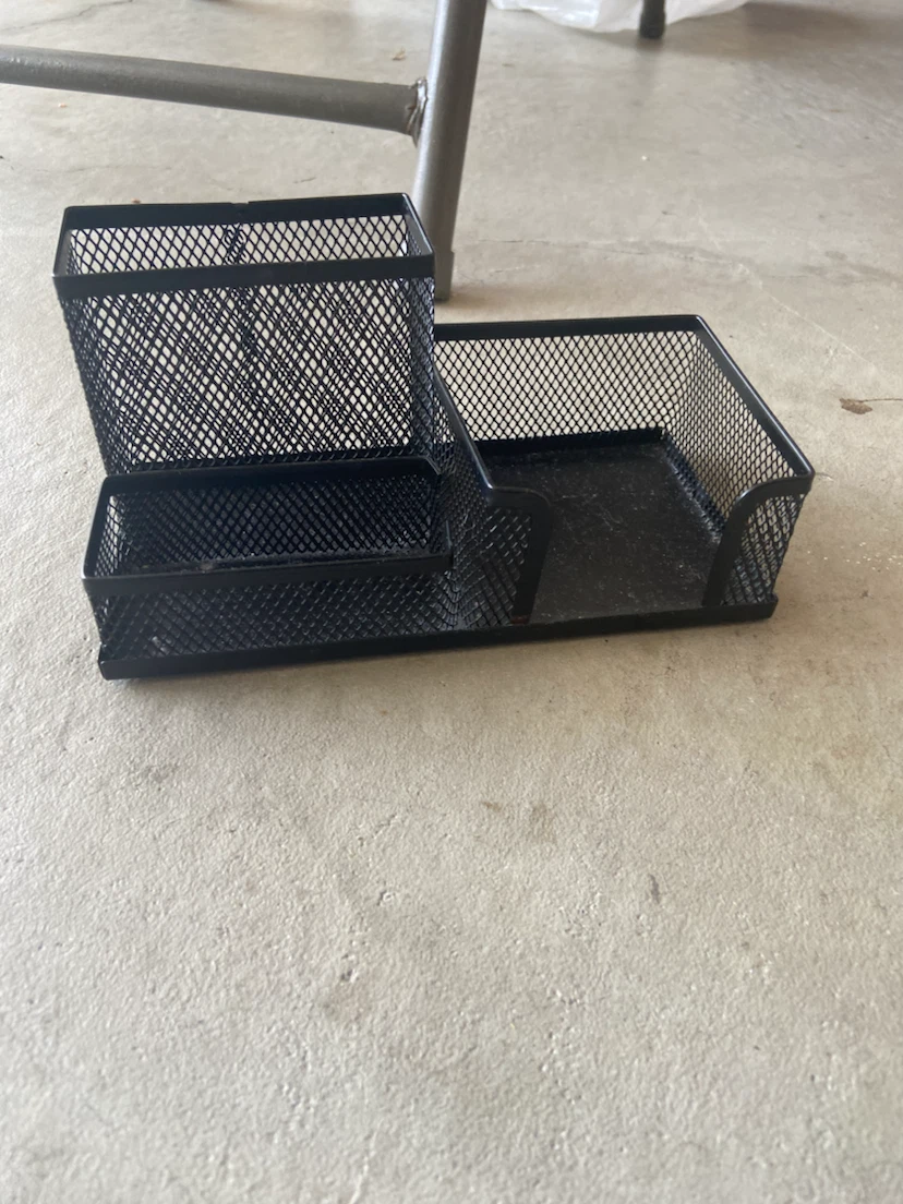 Black Mesh Desk Organizer