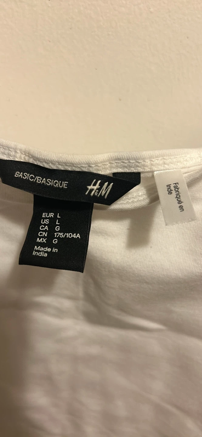 H&M White Basic Cami Top - Size L - photo 2