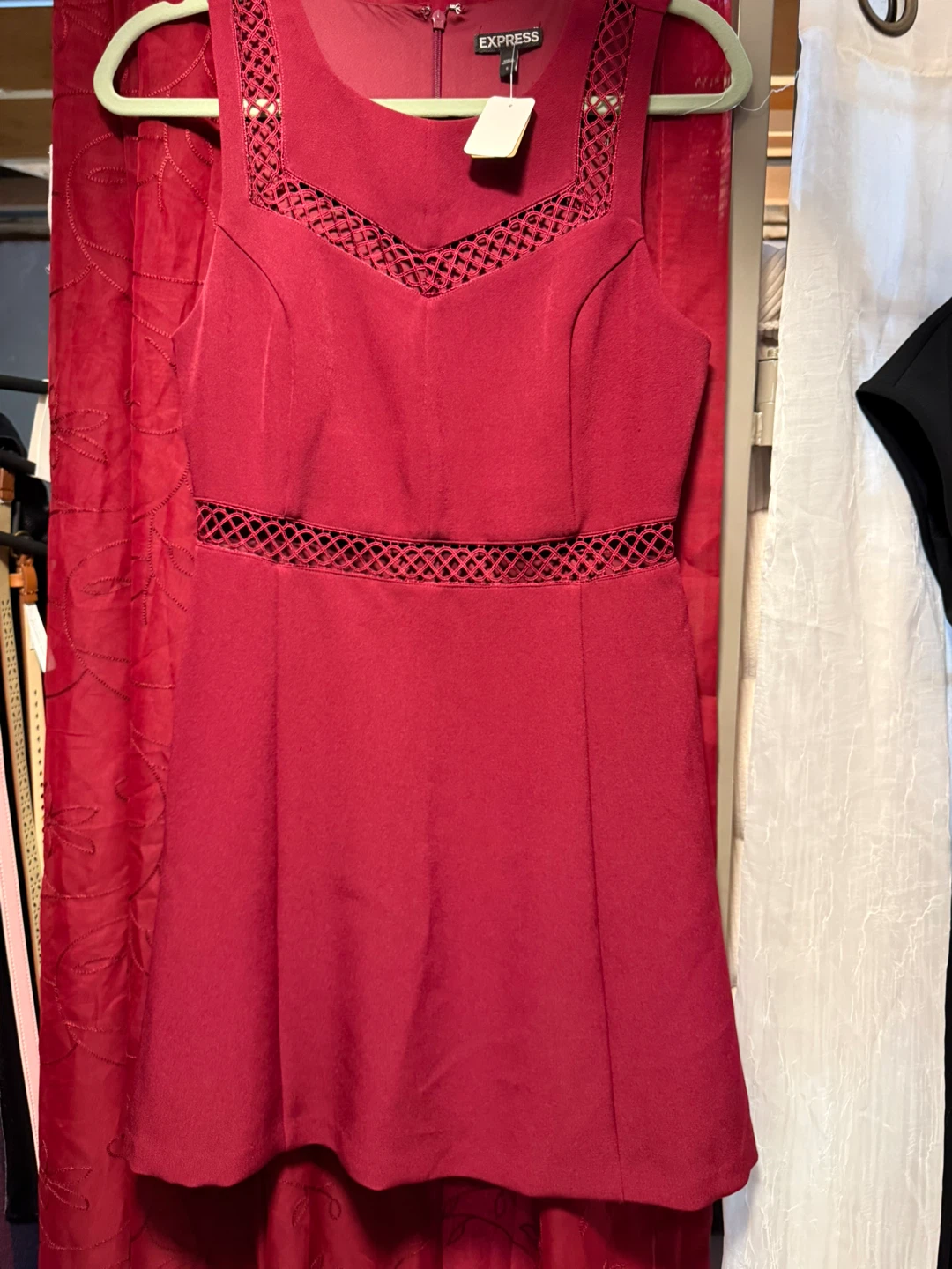 Express Red Fit & Flare Dress Size 6 - photo 2
