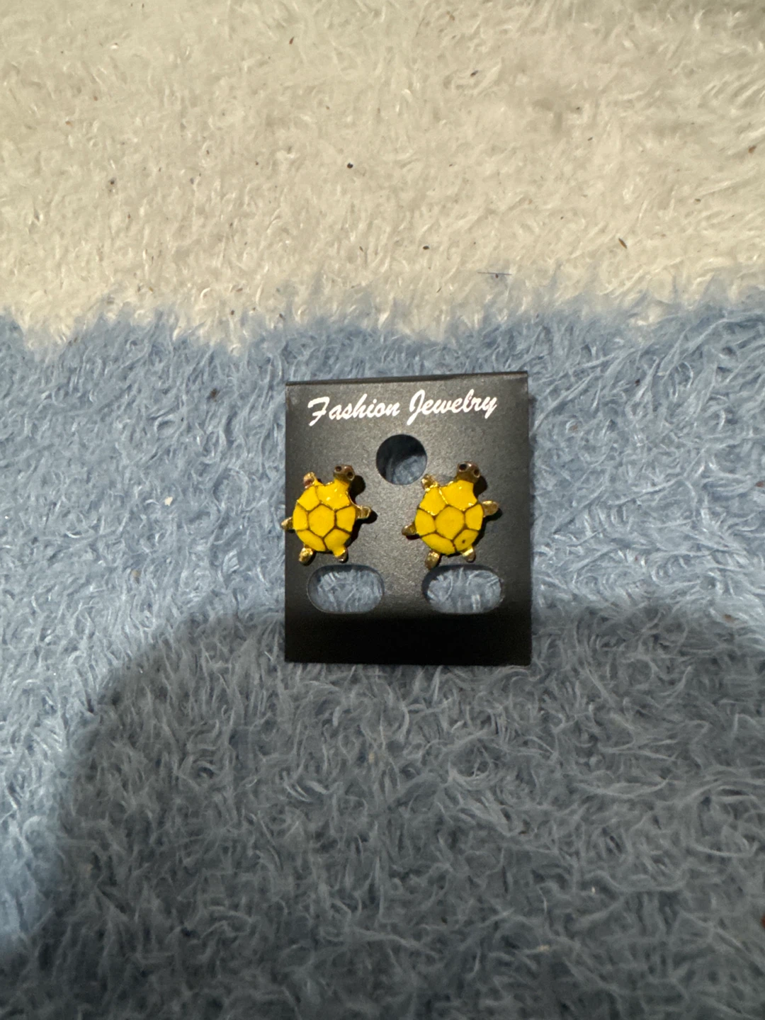 Yellow Turtle Stud Earrings for kids