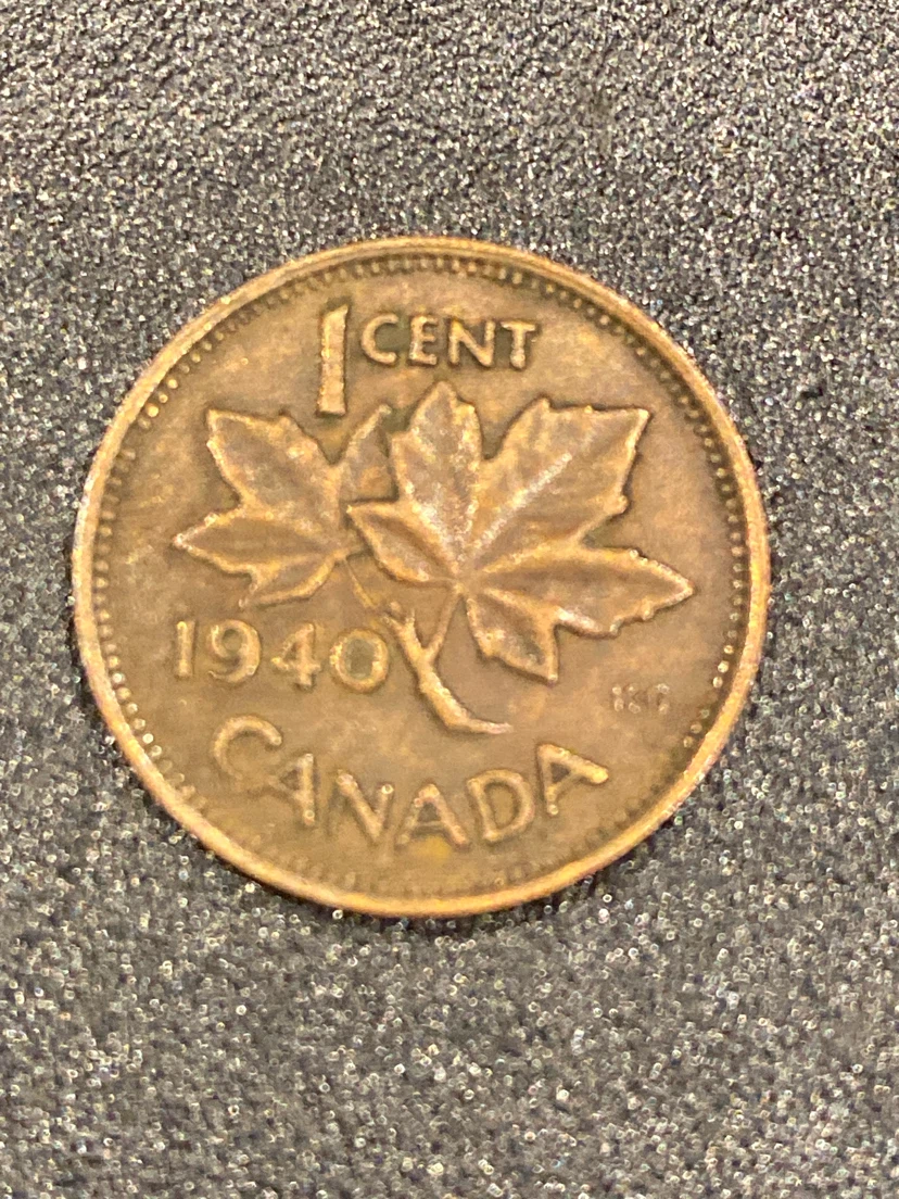 1940 Canadian One Cent Coin - photo 2