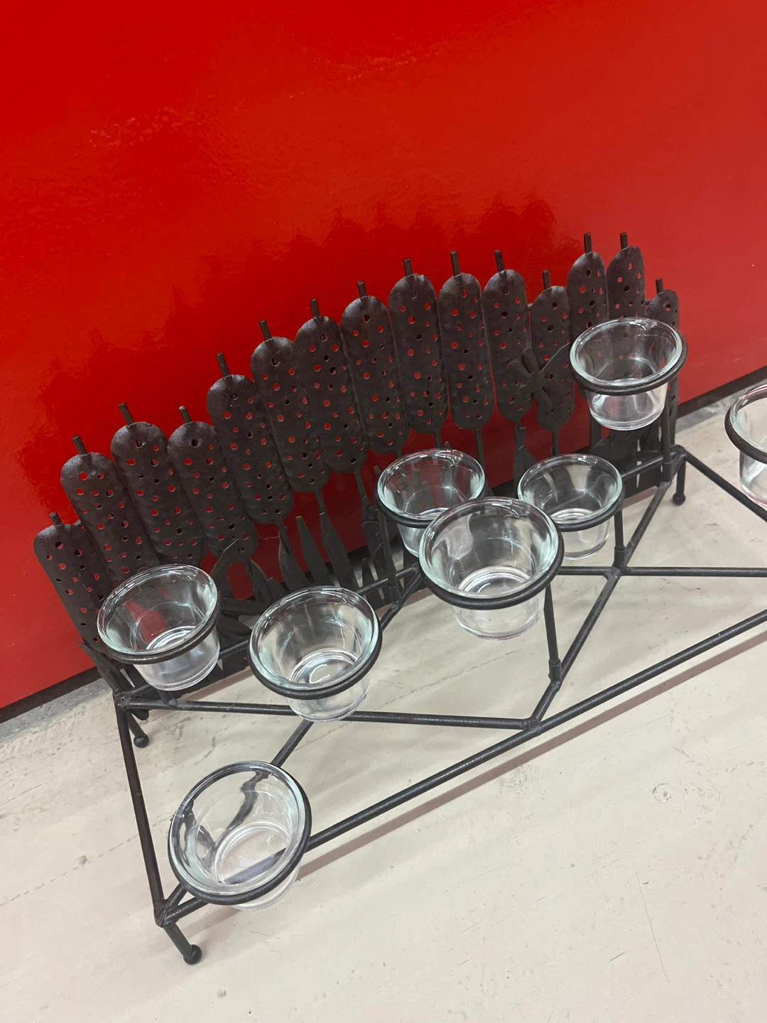 Glass and Metal Votive Candle Holder - photo 2