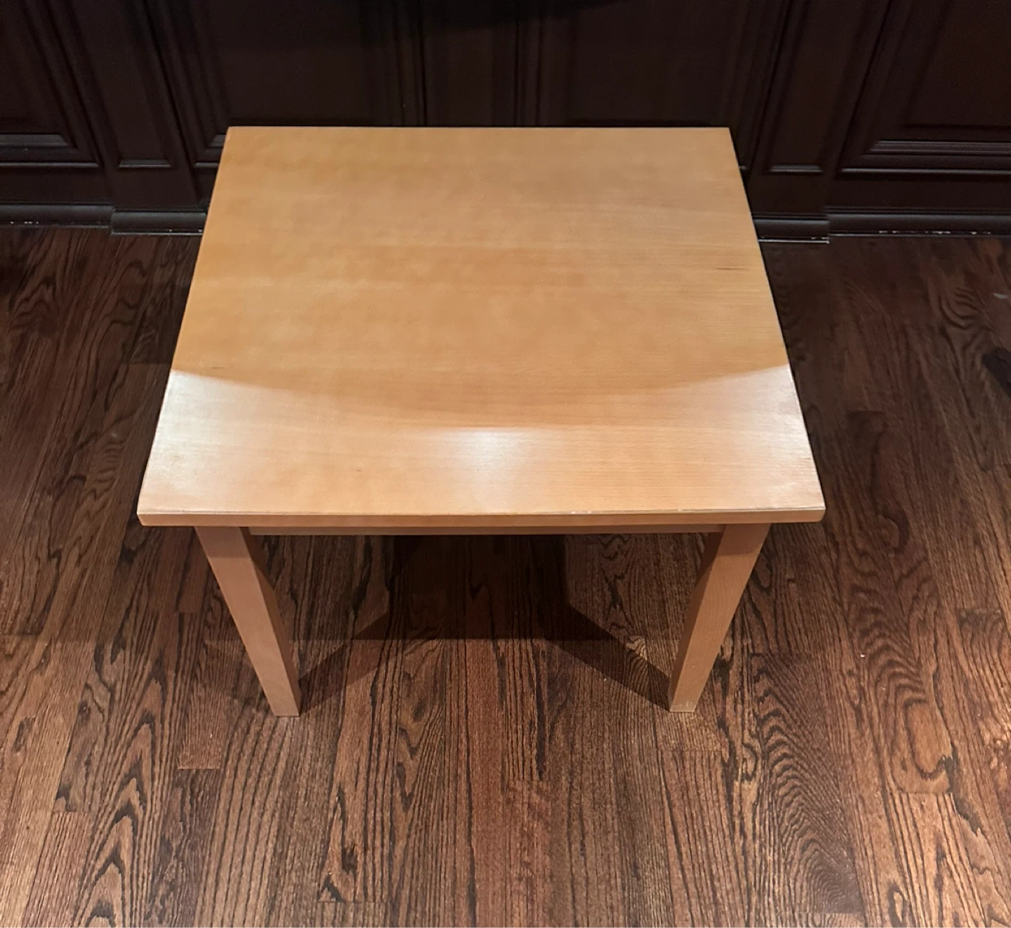 Light Wood Square Side Table