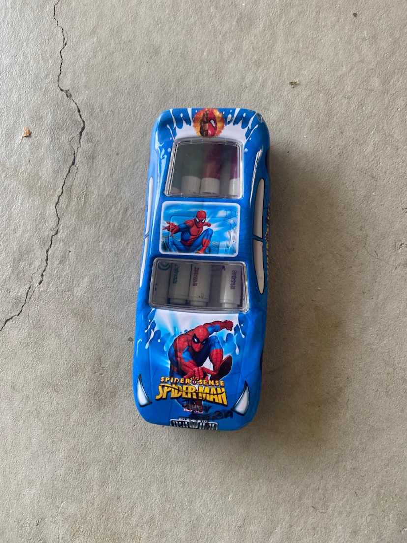 Spider-Man Marker Set in Car Tin