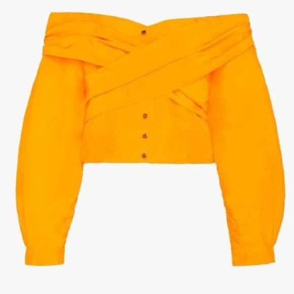 ZARA Limited Collection Bright Orange Blouse – Size XS - photo 4