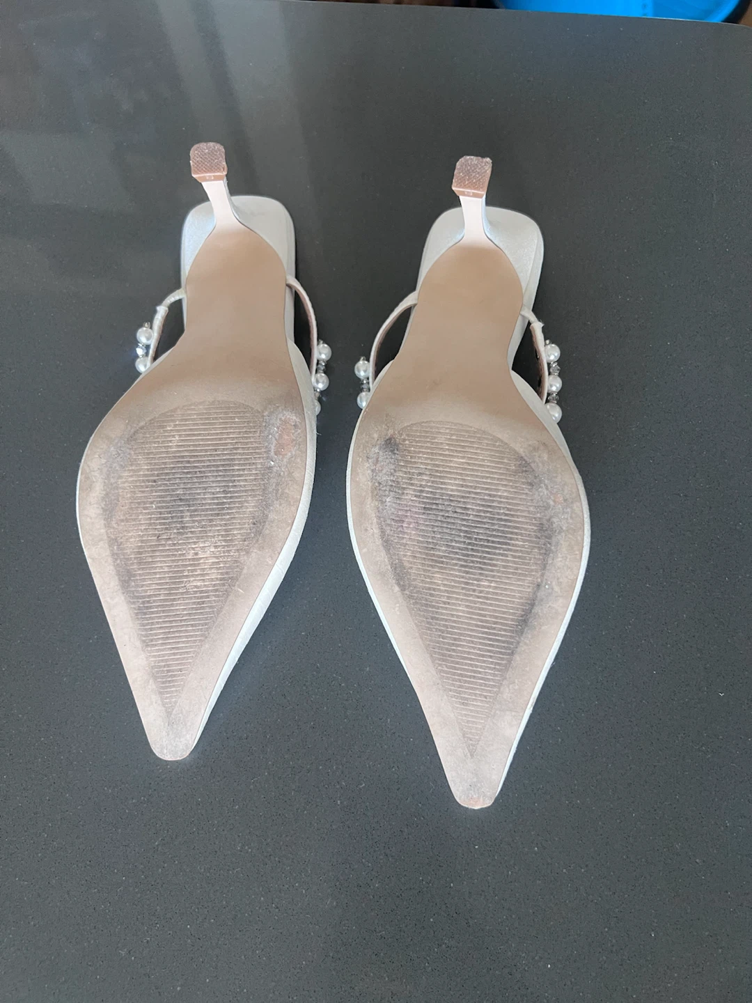Steve Madden White Pearl Heeled Mules - photo 4