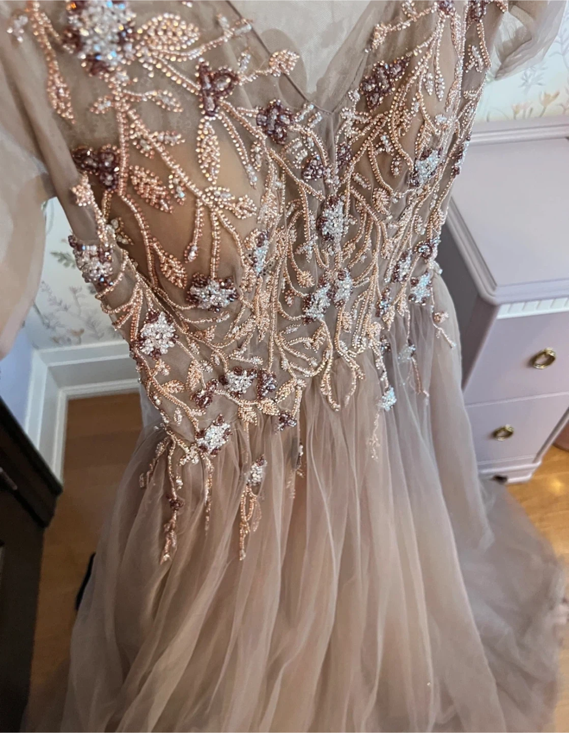 Beaded Tulle Dress